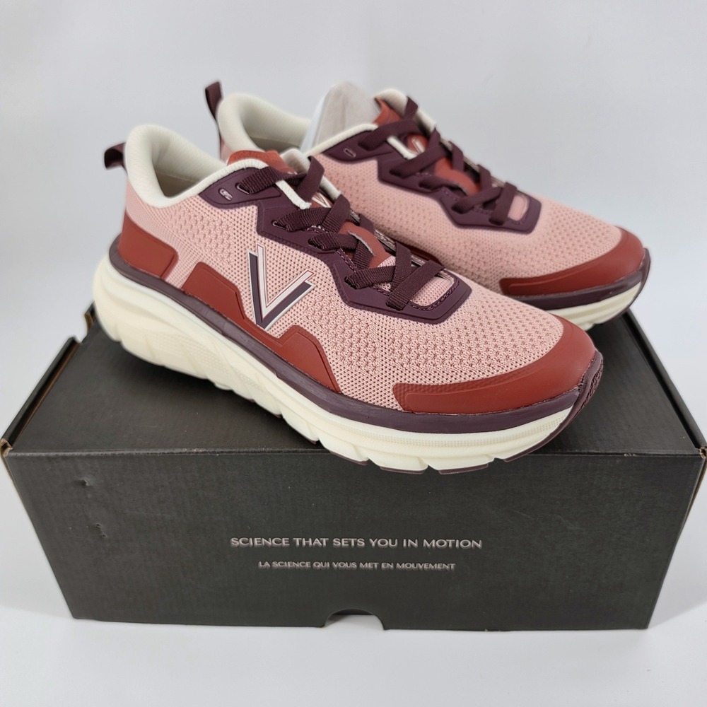 Vionic Womens Walk Max Sneakers Mesh Pink Burgundy Size 7.5 Water Repellent